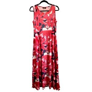 R&B Collection Floral Print Sleeveless Maxi Dress